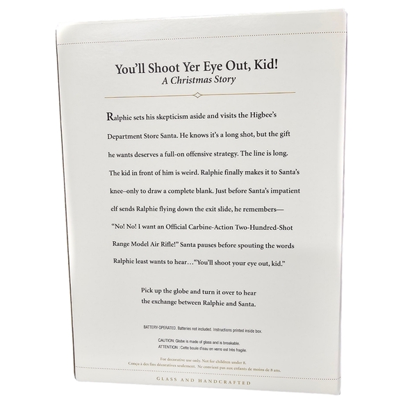 NEW Hallmark Snow Globe A Christmas Story You'll Shoot Yer Your Eye Out Kid! - Picture 4 of 10